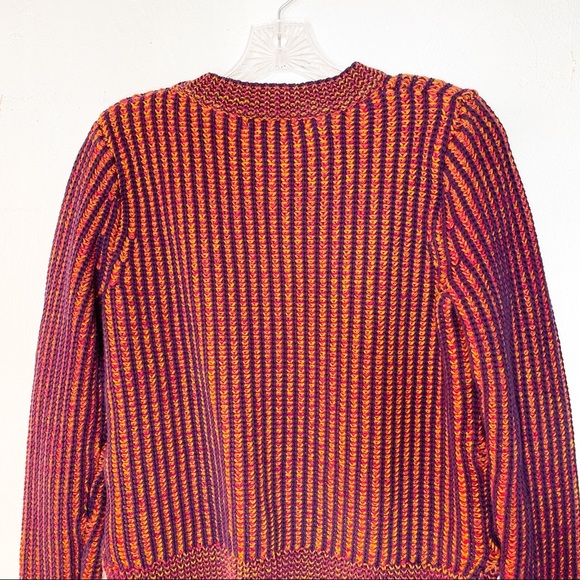 CAbi Melange Lava Cable Knit Ribbed Crewneck Pullover Sweater Size M - Picture 12 of 14